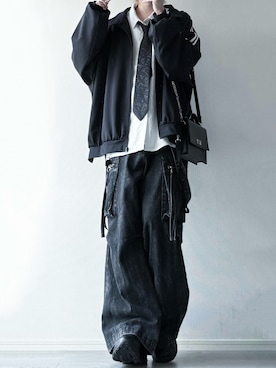 「LILL（リル）のアイテム」を使った、ユウさん（メンズ・182cm）の冬コーディネート