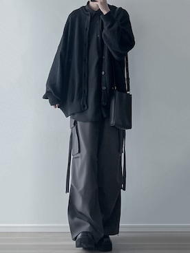 「LILL（リル）のアイテム（カーディガン/ボレロ）」を使った、ユウさん（メンズ・182cm）の春コーディネート