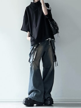 「DEVICE（デバイス）のアイテム（バッグ）」を使った、ユウさん（メンズ・182cm）の春コーディネート