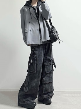「アイテム（テーラードジャケット）」を使った、ユウさん（メンズ・182cm）の秋コーディネート