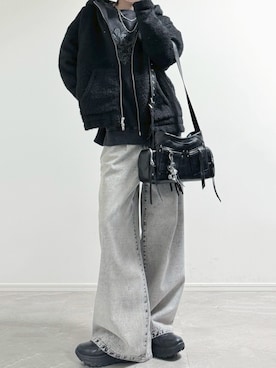 「アイテム（スウェット）」を使った、ユウさん（メンズ・182cm）の秋コーディネート