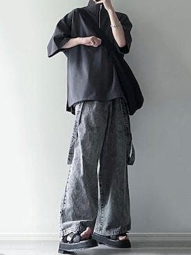 「cussil（クシル）のアイテム（アクセサリー）」を使った、ユウさん（メンズ・182cm）の春コーディネート