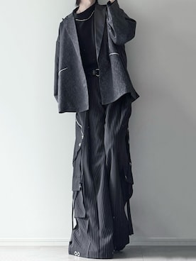 「アイテム（ドレスシューズ）」を使った、ユウさん（メンズ・182cm）の秋コーディネート