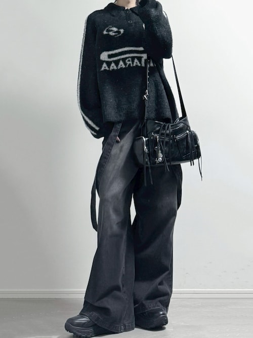 セール】シルバーマルチファスナーデザイン トート ショルダーバッグ