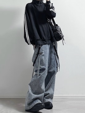 「アイテム（ブルゾン）」を使った、ユウさん（メンズ・182cm）の秋コーディネート