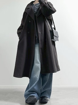 「DEVICE（デバイス）のアイテム」を使った、ユウさん（メンズ・182cm）の冬コーディネート