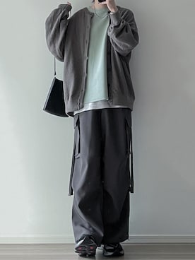 「LILL（リル）のアイテム（カーディガン/ボレロ）」を使った、ユウさん（メンズ・182cm）の春コーディネート