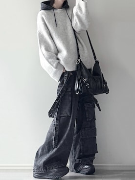 「アイテム（タンクトップ）」を使った、ユウさん（メンズ・182cm）の秋コーディネート