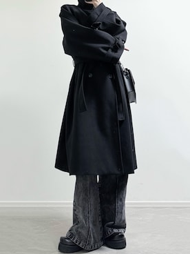 「アイテム（チェスターコート）」を使った、ユウさん（メンズ・182cm）の秋コーディネート