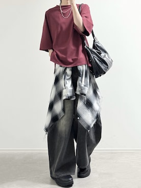 「DEVICE（デバイス）のアイテム」を使った、ユウさん（メンズ・182cm）の春コーディネート