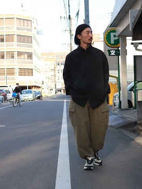 「PAPERSKY（ペーパースカイ）のアイテム」を使った、junpeiさん（メンズ・170cm）の春コーディネート