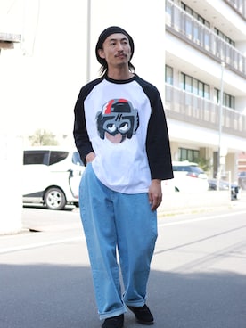 「e.sen（イーセン）のアイテム」を使った、junpeiさん（メンズ・170cm）の春コーディネート