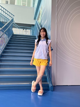 「コラボレーション」｜「アイテム（ジャケット/アウター）」を使った、NFさん（レディース・163cm）の春コーディネート