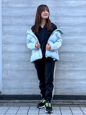 「ウルトラブースト」｜「アイテム（ジャケット/アウター）」を使った、ASさん（レディース・150cm）の冬コーディネート