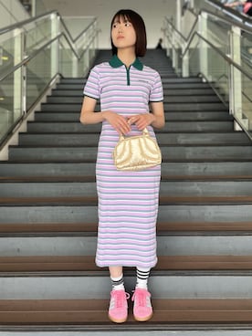 「アディダスオリジナルス」｜「アイテム（ワンピース/ドレス）」を使った、SWさん（レディース・157cm）の夏コーディネート
