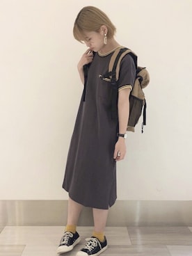 「CUBE SUGAR（キューブシュガー）のアイテム」を使った、SHOP STAFFさん（レディース・160cm）の夏コーディネート