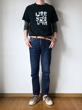 「SILVERのアイテム」を使った、となりさん（メンズ・179cm）の夏コーディネート