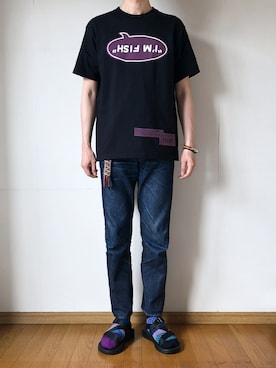 「GEVAERT（ゲバルト）のアイテム」を使った、となりさん（メンズ・179cm）の夏コーディネート