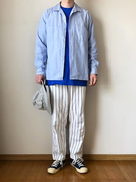 「DOEK（ドゥック）のアイテム」を使った、となりさん（メンズ・179cm）の春コーディネート
