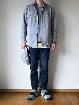 「Handmade（ハンドメイド）のアイテム（アクセサリー）」を使った、となりさん（メンズ・179cm）の秋コーディネート