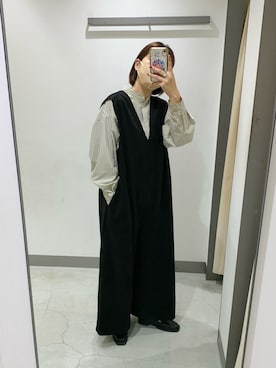 「kbf_ootd」｜「アイテム（サロペット/オーバーオール）」を使った、ユリカさん（レディース・163cm）の秋コーディネート