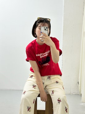 「SMELLY（スメリー）のアイテム（アクセサリー）」を使った、ユリカさん（レディース・163cm）の夏コーディネート