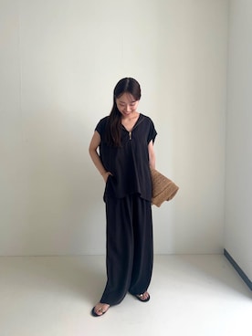 「フーディー」｜さかもとさん（レディース・154cm）の夏コーディネート