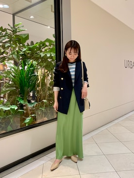 「Aラインスカート」｜「アイテム（ジャケット/アウター）」を使った、さかもとさん（レディース・154cm）の冬コーディネート