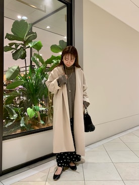 「URBAN RESEARCH（アーバンリサーチ）のアイテム（チェスターコート）」を使った、さかもとさん（レディース・154cm）の秋コーディネート