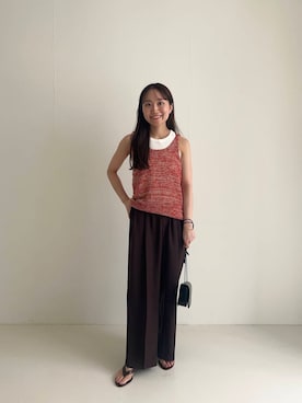「ITTI（イッチ）のアイテム」を使った、さかもとさん（レディース・154cm）の夏コーディネート