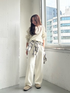 「ワントーンコーデ」｜さかもとさん（レディース・155cm）の冬コーディネート