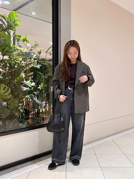 「MASTER&Co（マスターアンドコー）のアイテム（バッグ）」を使った、さかもとさん（レディース・154cm）の秋コーディネート