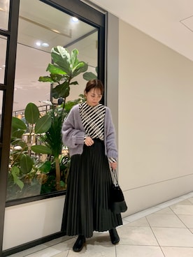 「CURRENTAGE（カレンテージ）のアイテム」を使った、さかもとさん（レディース・154cm）の秋コーディネート