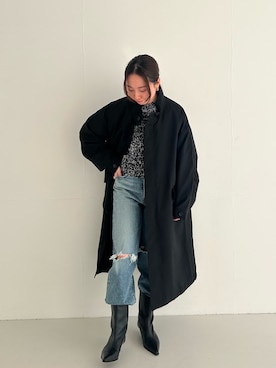 「アイテム（テーラードジャケット）」を使った、さかもとさん（レディース・155cm）の秋コーディネート