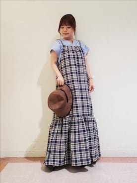 「Te chichi TERRASSE（テチチテラス）のアイテム（ワンピース/ドレス）」を使った、𝚝𝚊𝚖𝚊𝚖𝚒さん（レディース・148cm）の夏コーディネート