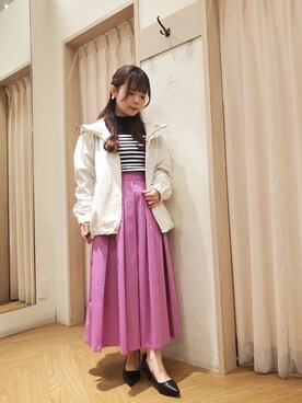 「Te chichi（テチチ）のアイテム（マウンテンパーカー）」を使った、𝚝𝚊𝚖𝚊𝚖𝚒さん（レディース・148cm）の冬コーディネート