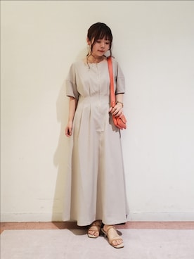 「Te chichi TERRASSE（テチチテラス）のアイテム（ワンピース/ドレス）」を使った、𝚝𝚊𝚖𝚊𝚖𝚒さん（レディース・148cm）の夏コーディネート