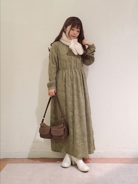 「Te chichi TERRASSE（テチチテラス）のアイテム（ワンピース/ドレス）」を使った、𝚝𝚊𝚖𝚊𝚖𝚒さん（レディース・148cm）の秋コーディネート