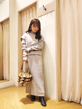「Te chichi TERRASSE」｜「アイテム（ワンピース/ドレス）」を使った、𝚝𝚊𝚖𝚊𝚖𝚒さん（レディース・148cm）の秋コーディネート