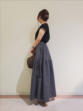 「Te chichi TERRASSE（テチチテラス）のアイテム（ワンピース/ドレス）」を使った、𝚝𝚊𝚖𝚊𝚖𝚒さん（レディース・148cm）の夏コーディネート