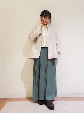 「Te chichi TERRASSE（テチチテラス）のアイテム（その他アウター）」を使った、𝚝𝚊𝚖𝚊𝚖𝚒さん（レディース・148cm）の秋コーディネート
