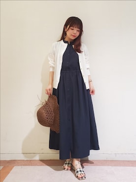 「Te chichi TERRASSE（テチチテラス）のアイテム（帽子）」を使った、𝚝𝚊𝚖𝚊𝚖𝚒さん（レディース・148cm）の春コーディネート