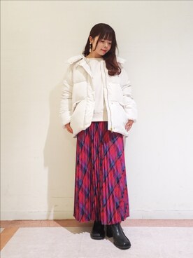 「Lugnoncure（ルノンキュール）のアイテム（その他アウター）」を使った、𝚝𝚊𝚖𝚊𝚖𝚒さん（レディース・148cm）の秋コーディネート