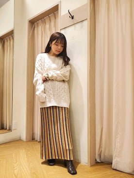 「ニット/セーター」｜𝚝𝚊𝚖𝚊𝚖𝚒さん（レディース・148cm）の冬コーディネート