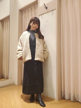 「ジレ」｜「アイテム（ブルゾン）」を使った、𝚝𝚊𝚖𝚊𝚖𝚒さん（レディース・148cm）の秋コーディネート
