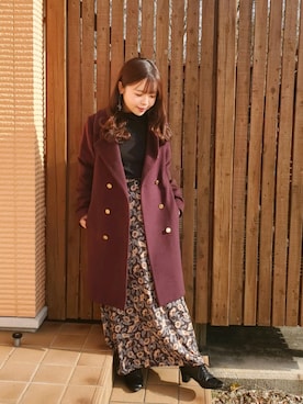 「Te chichi CLASSIC（テチチクラシック）のアイテム（その他アウター）」を使った、𝚝𝚊𝚖𝚊𝚖𝚒さん（レディース・148cm）の冬コーディネート