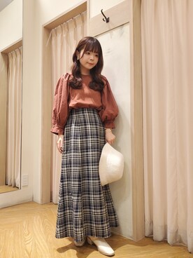 「Te chichi TERRASSE（テチチテラス）のアイテム（帽子）」を使った、𝚝𝚊𝚖𝚊𝚖𝚒さん（レディース・148cm）の秋コーディネート