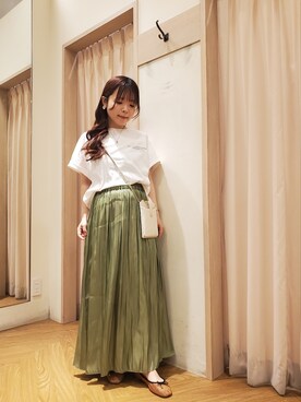 「リバーシブル」｜「アイテム（バレエシューズ）」を使った、𝚝𝚊𝚖𝚊𝚖𝚒さん（レディース・148cm）の夏コーディネート