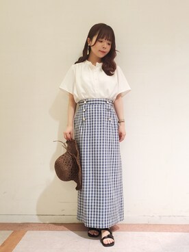 「Te chichi TERRASSE（テチチテラス）のアイテム（帽子）」を使った、𝚝𝚊𝚖𝚊𝚖𝚒さん（レディース・148cm）の春コーディネート