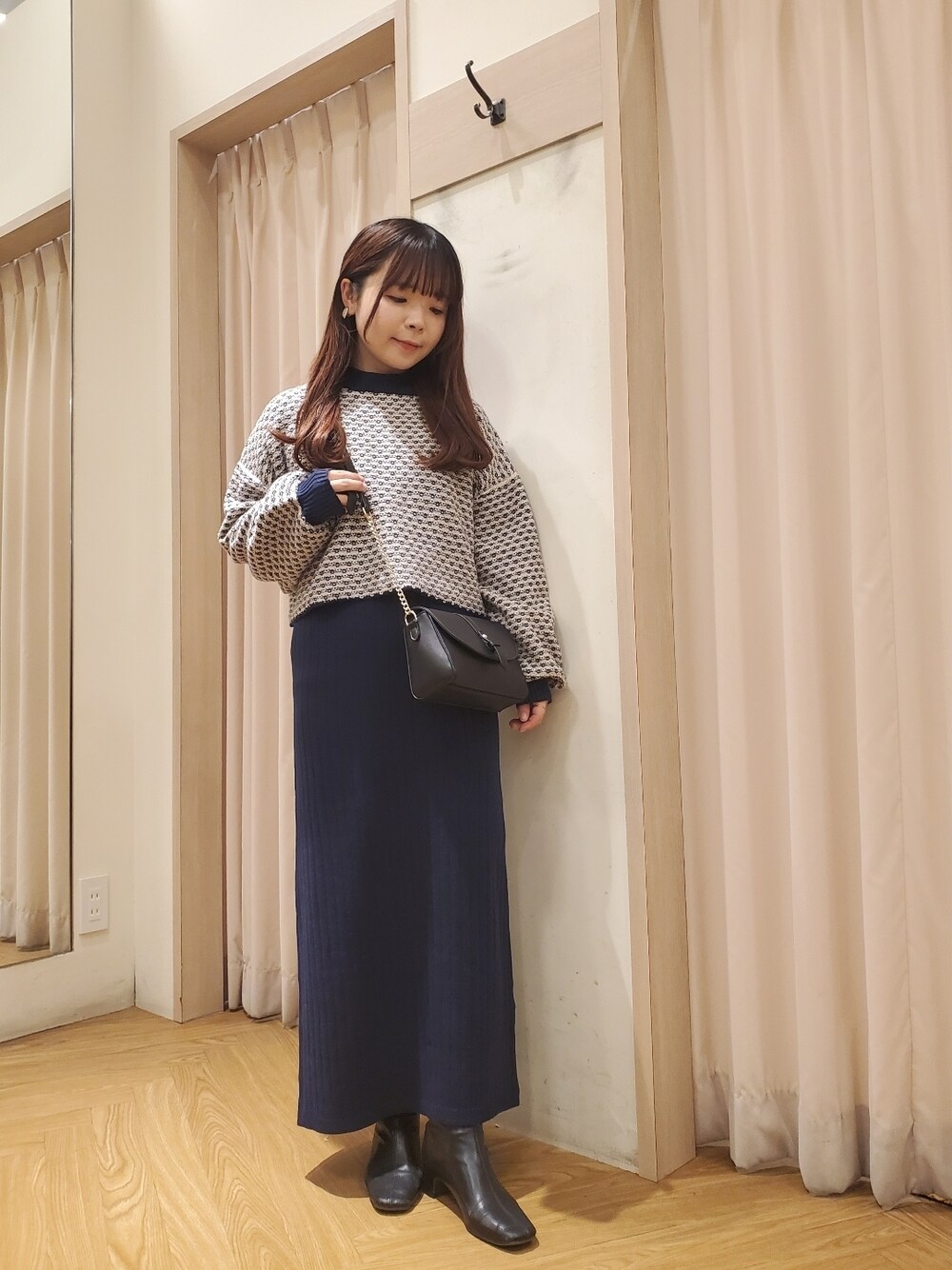 テチチテラス　ジャカードレイヤードニットワンピース Te chichi TERRASSE（テチチテラス）の「ジャカードレイヤード